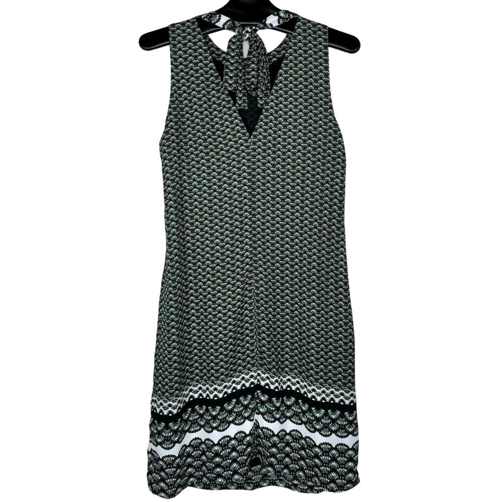H&M Green Pleated Tie Back Straight Dress 8 NWOT - Picture 3 of 11